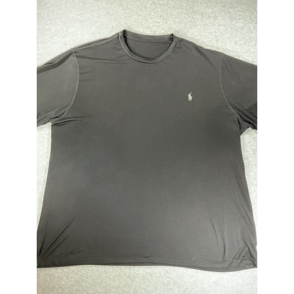 Polo Ralph Lauren Mens Black Performance T-Shirt Embroidered Pony Logo XL 2973